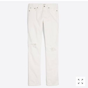 J Crew Factory white distressed boy jean
